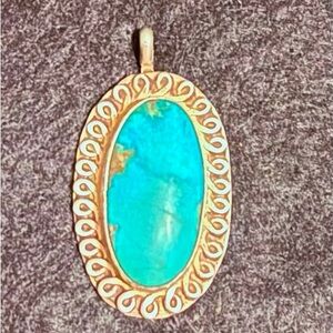 Vintage turquoise brooch/necklace